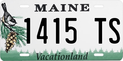 ME license plate 1415TS