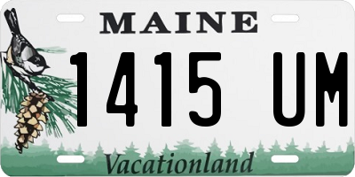 ME license plate 1415UM