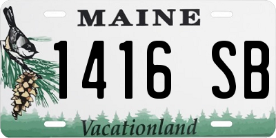 ME license plate 1416SB