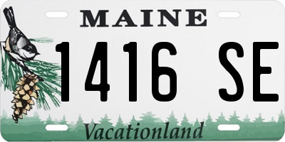 ME license plate 1416SE