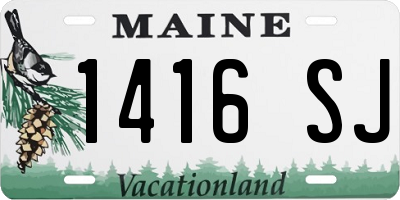 ME license plate 1416SJ