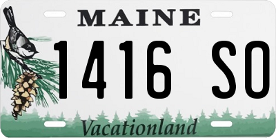 ME license plate 1416SO