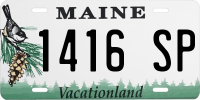 ME license plate 1416SP