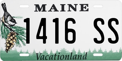 ME license plate 1416SS