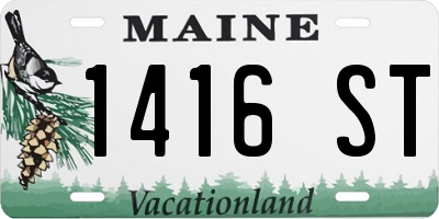 ME license plate 1416ST