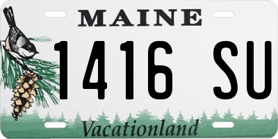 ME license plate 1416SU
