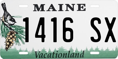ME license plate 1416SX