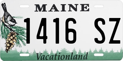 ME license plate 1416SZ