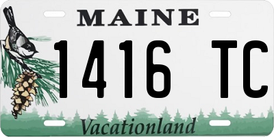 ME license plate 1416TC