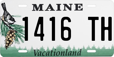 ME license plate 1416TH