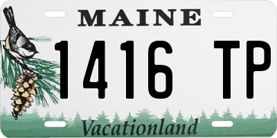 ME license plate 1416TP