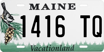 ME license plate 1416TQ