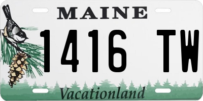 ME license plate 1416TW