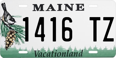 ME license plate 1416TZ
