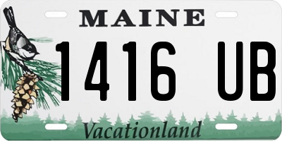 ME license plate 1416UB