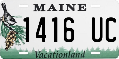 ME license plate 1416UC