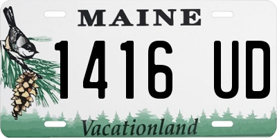 ME license plate 1416UD