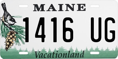 ME license plate 1416UG
