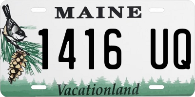 ME license plate 1416UQ