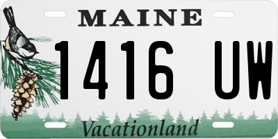 ME license plate 1416UW