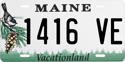 ME license plate 1416VE