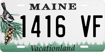 ME license plate 1416VF