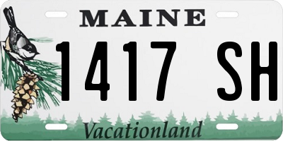 ME license plate 1417SH