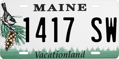 ME license plate 1417SW