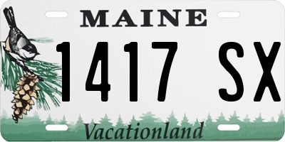 ME license plate 1417SX