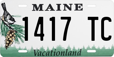 ME license plate 1417TC