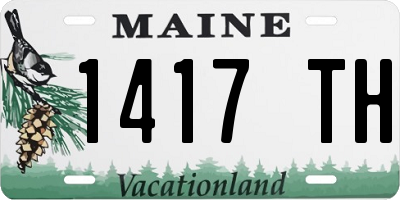 ME license plate 1417TH