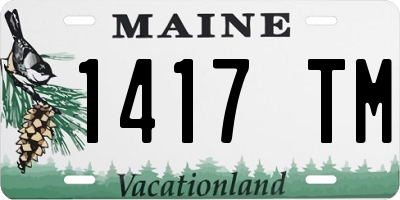 ME license plate 1417TM