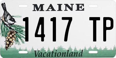 ME license plate 1417TP