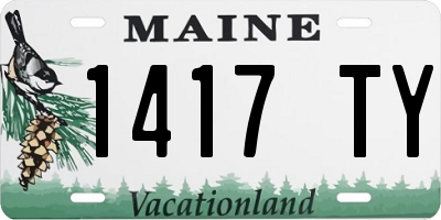 ME license plate 1417TY