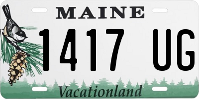 ME license plate 1417UG
