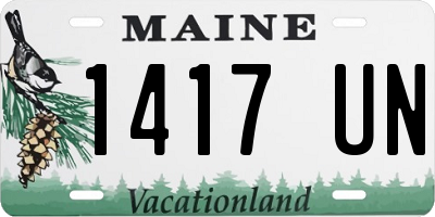 ME license plate 1417UN