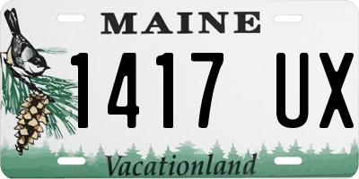 ME license plate 1417UX