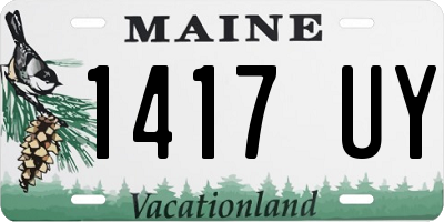 ME license plate 1417UY