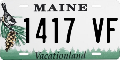 ME license plate 1417VF