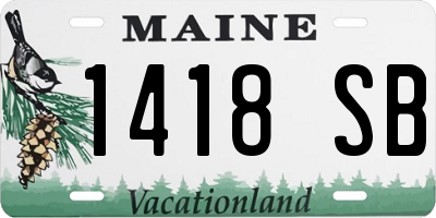 ME license plate 1418SB