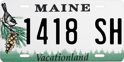 ME license plate 1418SH
