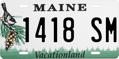 ME license plate 1418SM