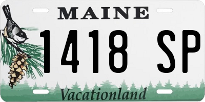ME license plate 1418SP