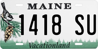 ME license plate 1418SU