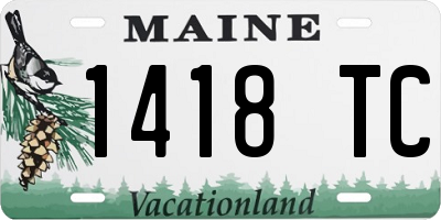 ME license plate 1418TC