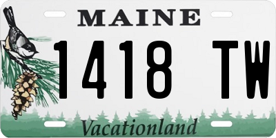 ME license plate 1418TW