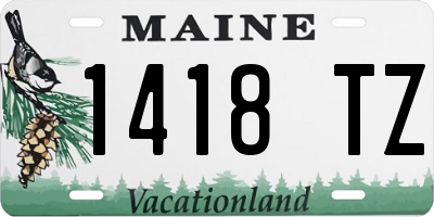 ME license plate 1418TZ