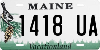 ME license plate 1418UA
