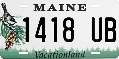 ME license plate 1418UB