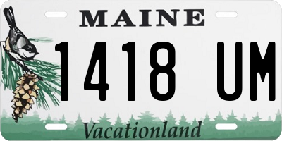 ME license plate 1418UM